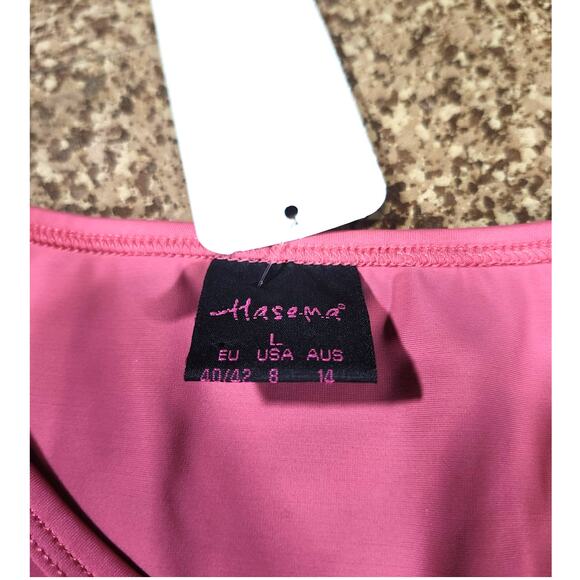 Hasema Modest Swim Dress Size 8/10 Pudra Pink Layered Flounce Hem Conservative - Picture 8 of 8